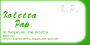 koletta pap business card